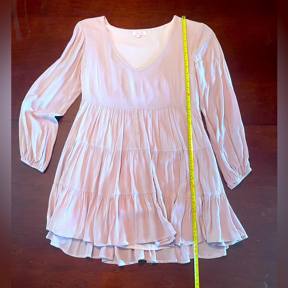 Dusty pink shirt dress